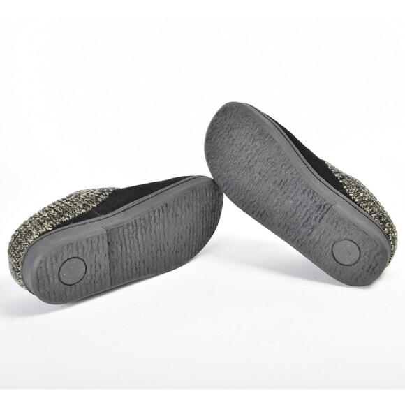 Clarks Black Suede Slide / House / Slipper Shoe w/ Rubber Sole Size 7 - Picture 5 of 5